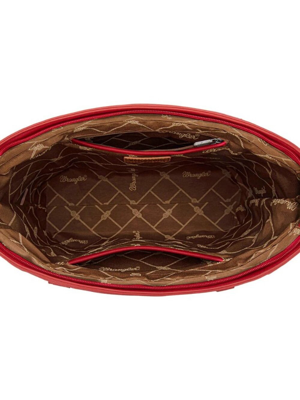 Wrangler Cow Print Tote and Wallet Set Red - Picture 3 of 9